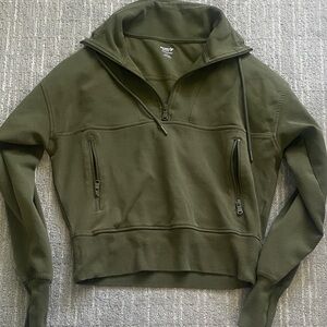 Old Navy Active Olive Green Fleece Pullover